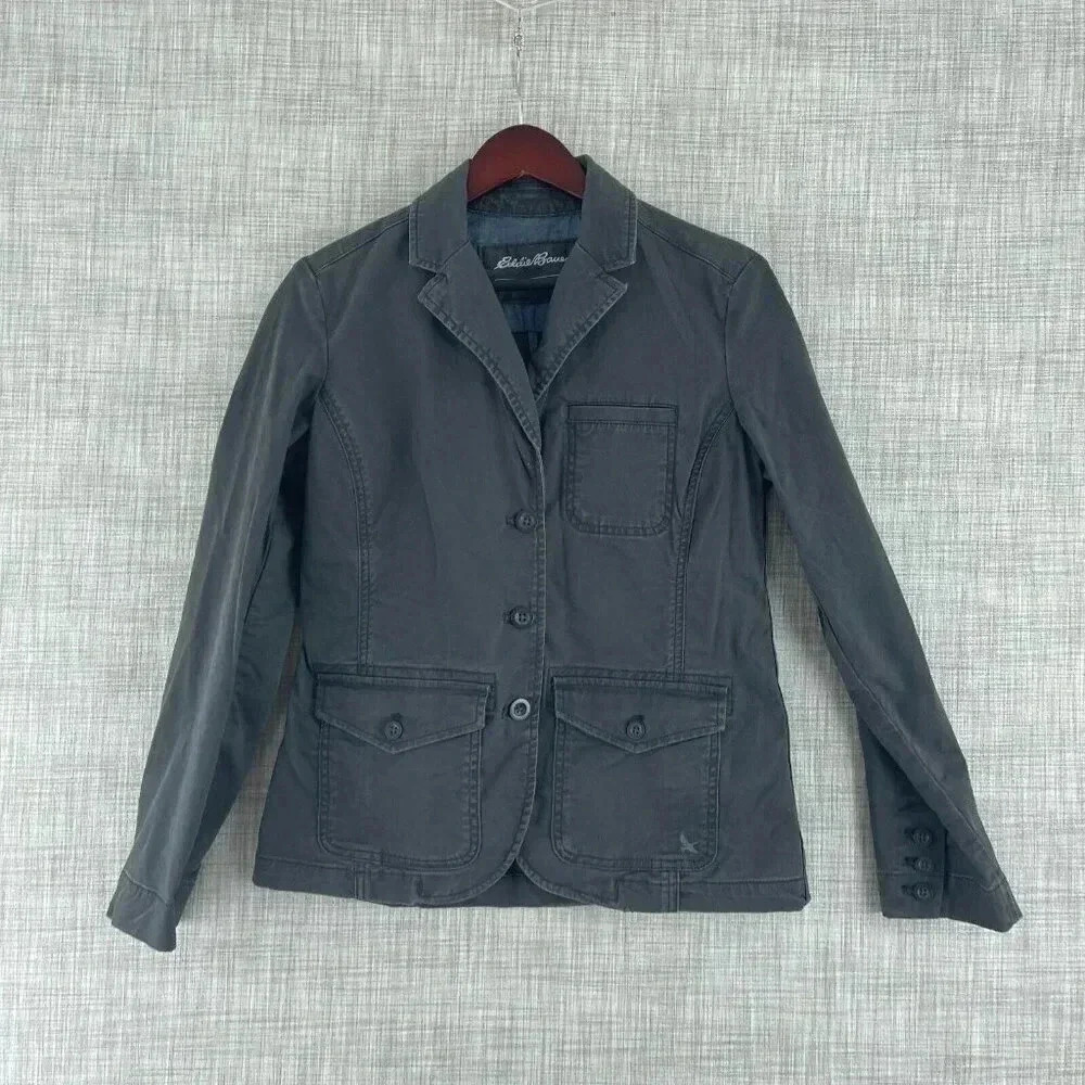 Eddie Bauer Blazer Womens 6 Gray 1608